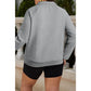 Roxana Grey Textured Knit Buttoned Kangaroo Pocket Sweatshirt - S to 3X