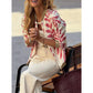 Shermain Tropical Print Bomber Jacket