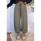 Salina Seagrass Elastic Waist Drawstring Wide Leg Full Length Pants