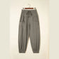 Salina Seagrass Elastic Waist Drawstring Wide Leg Full Length Pants