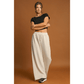 Sallie Loop Drawstring Elastic Waistband Casual Wide Leg Pants