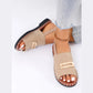 Buckle Elastic Back Open Toe Sandals - 3 Colors