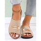 Buckle Elastic Back Open Toe Sandals - 3 Colors