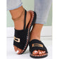 Buckle Elastic Back Open Toe Sandals - 3 Colors