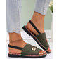 Buckle Elastic Back Open Toe Sandals - 3 Colors