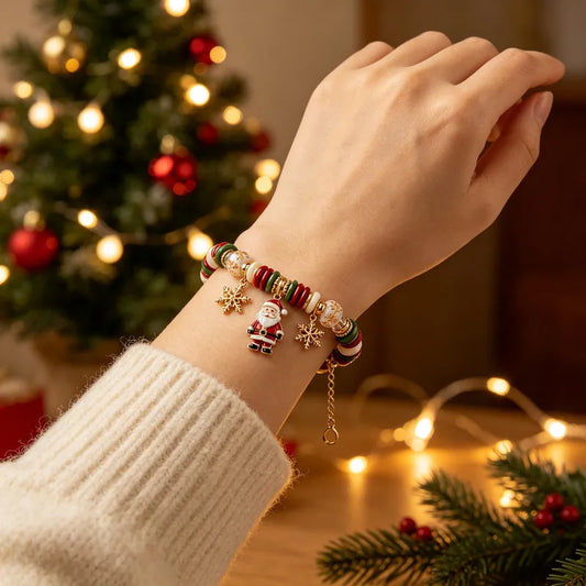 Christmas Cheer Beaded Bracelets - 3 Options