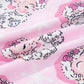 Pink Santa Claus Print V Neck Tee Drawstring Pants 2pcs Lounge Set