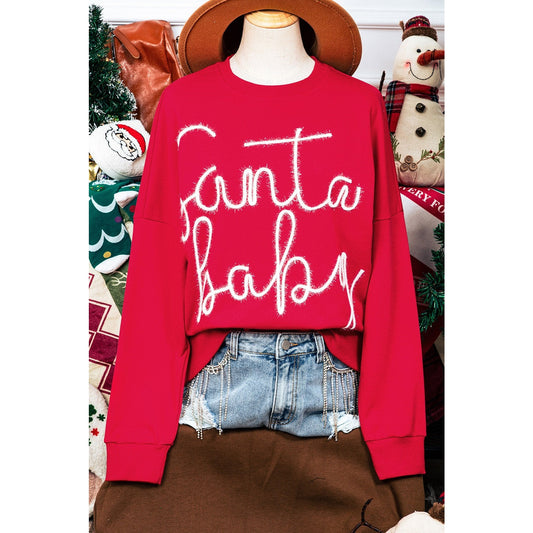 Santa Baby Tinsel Graphic Sweatshirt