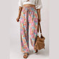 Sariah Pink Floral Smocked Waist Loose Pants