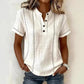 Sassa White Stitched Button Front Top