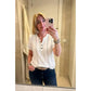 Sassa White Stitched Button Front Top