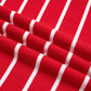 Savannah Red Stripe Dropped Shoulder Half Sleeve Relaxed Knit Sweater