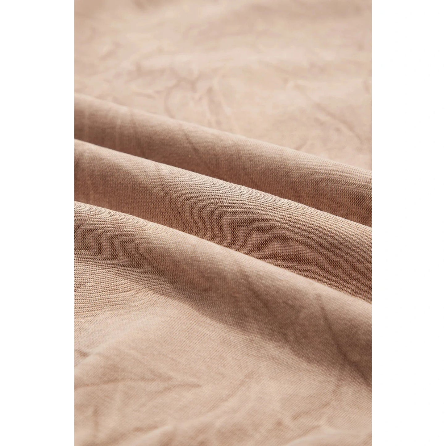 Saved By Grace Brown Letter Embroidery Mineral Wash Loose Sweatshirt