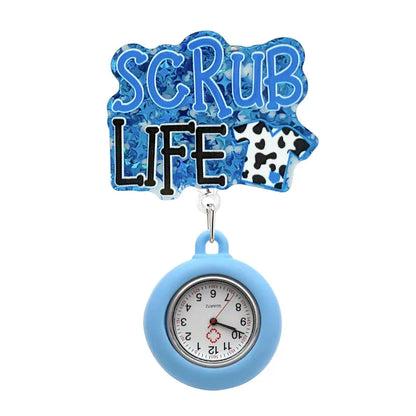 Nurse Pocket Watch Badge Reel - 4 Colors