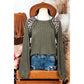 REDUCED!!!  Shae Moss Green Leopard Print Crochet Patchwork Rib Textured Knit Top  REDUCED!!!