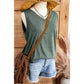 Shaley Mist Green Ribbed V Neck Tank