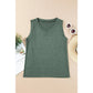 Shaley Mist Green Ribbed V Neck Tank