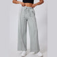 Shandra Seamed Drawstring High Waist Wide Leg Sweatpants