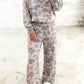 Shannen Camouflage Print Long Sleeve Top Loose 2pcs Pants Set