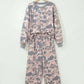 Shannen Camouflage Print Long Sleeve Top Loose 2pcs Pants Set