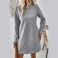 Shea Grey Textured Long Sleeve Shift Dress