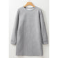 Shea Grey Textured Long Sleeve Shift Dress