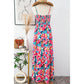 Sherley Floral Twisted Smocked Back Tiered Maxi Dress