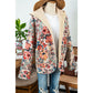 Shirl Vintage Paisley Floral Printed Sherpa Lined Hooded Jacket