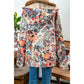Shirl Vintage Paisley Floral Printed Sherpa Lined Hooded Jacket