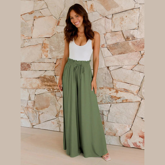 Shirley Army Green Wide Leg Pants