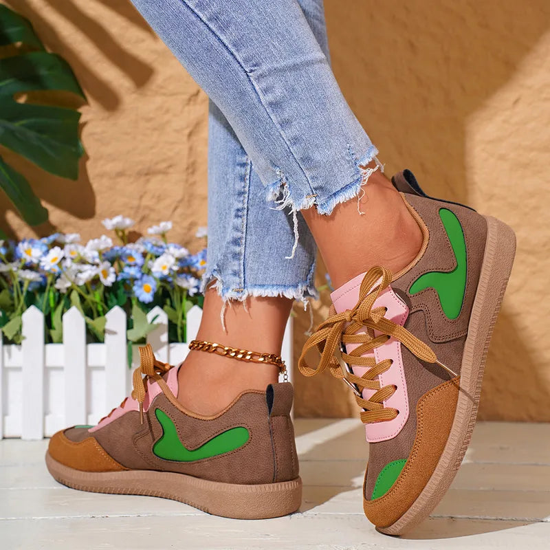 Elevated Everyday Sneaker with Mixed Panels and Soft Laces - 2 Colors