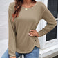 Sibyl Khaki Lightweight Side Stitch Button Top