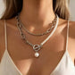 Modern Luxe Chain & Faux Pearl Necklace - 2 Colors