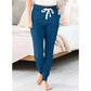 Sisi Sail Blue Drawstring Waist Pocketed Joggers