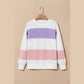 Sonja Colorblock Patchwork Drop Shoulder Crewneck Sweatshirt
