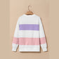 Sonja Colorblock Patchwork Drop Shoulder Crewneck Sweatshirt