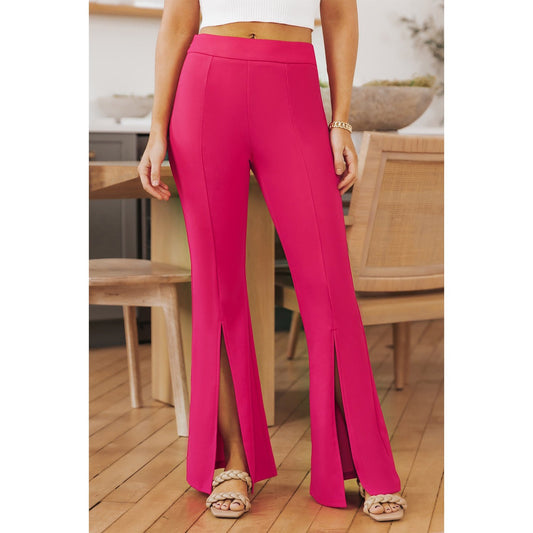 REDUCED!!!  Sophey Pink Split Hem High Waist Pants  REDUCED!!!