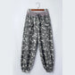 Sophie Drawstring Contrast Waistband Camouflage Cargo Barrel Pants