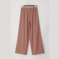 Sorcha Coffee High Waisted Tie Front Side Pocket Wide Leg Flowy Casual Pants