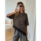 Starla Leopard Lace‑Trim Relaxed Tee