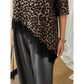 Starla Leopard Lace‑Trim Relaxed Tee