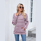 Stella Purple Striped Drop Shoulder Hoodie