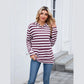 Stella Purple Striped Drop Shoulder Hoodie