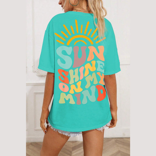REDUCED!!!  Mint Green SUNSHINE ON MY MIND Graphic Tee  REDUCED!!!