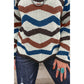 RTS Retro Wave Print Western Sweater