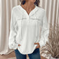 Sylvie Lace Detail Long Sleeve Drawstring Hoodie