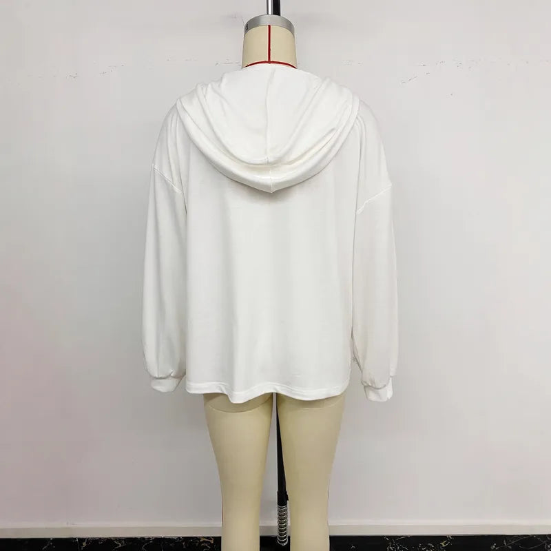 Sylvie Lace Detail Long Sleeve Drawstring Hoodie