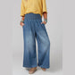 Symone Smocked Waist Wide Leg Jeans