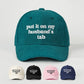 Husband’s Tab Embroidered Corduroy Statement Cap - 5 Colors