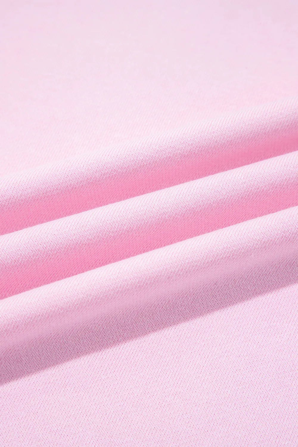 Tailor Pink Colorblock Trim Crewneck Long Sleeve Pullover Sweatshirt